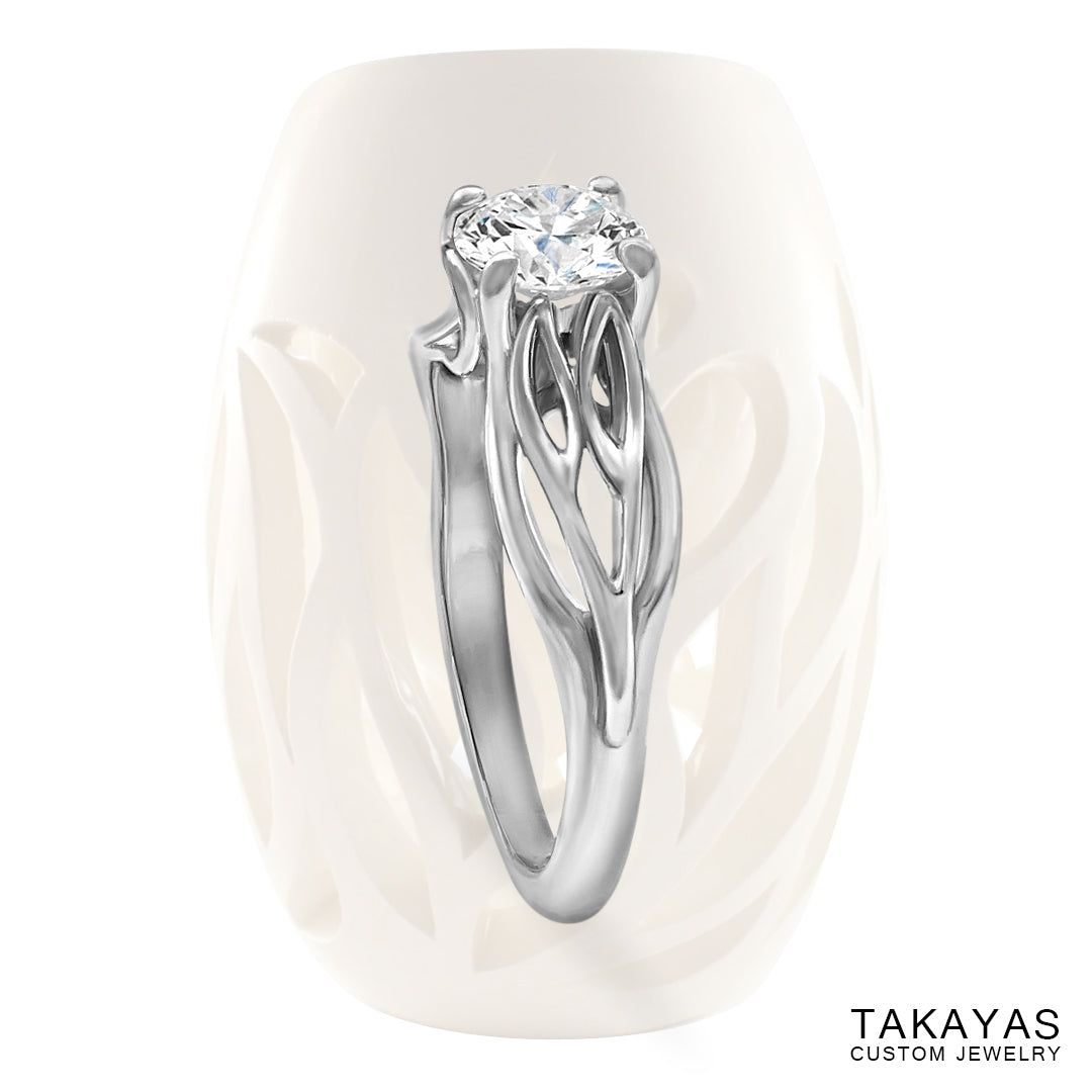 "Joy's Ring" - A Unique Solitaire Engagement Ring