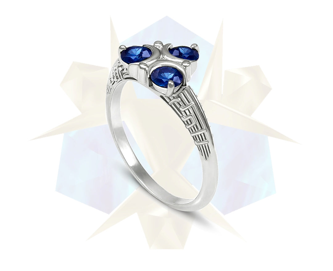 Song of Healing Zora Sapphire Zelda Engagement Ring