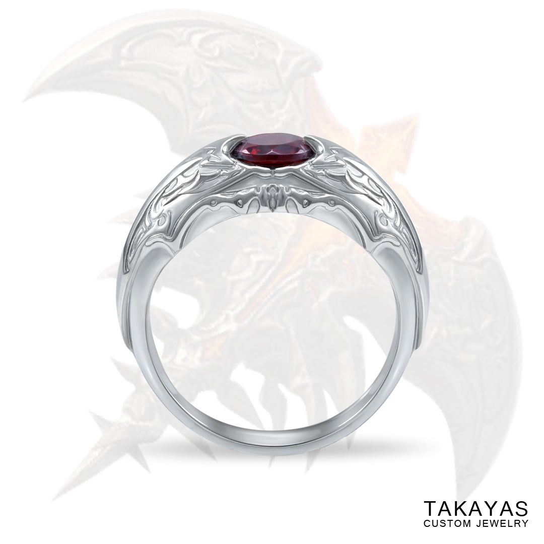 Final Fantasy XIV Warrior Inspired Wedding Ring