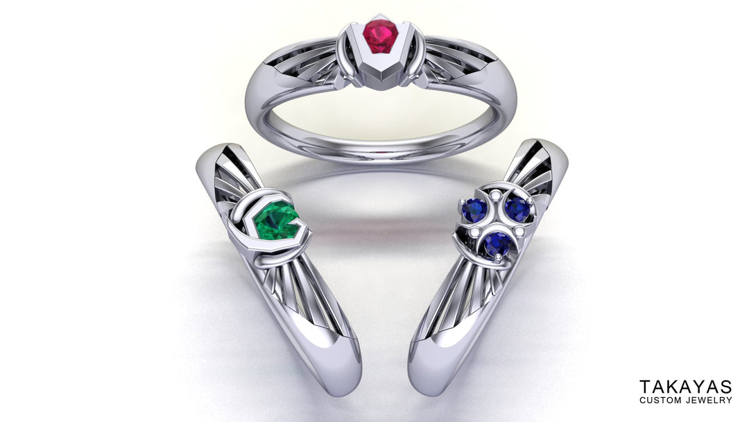 Legend of Zelda Spiritual Stones Ring Collection