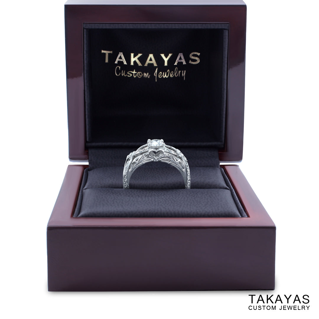 Elegant Fantasy Diamond Engagement Ring