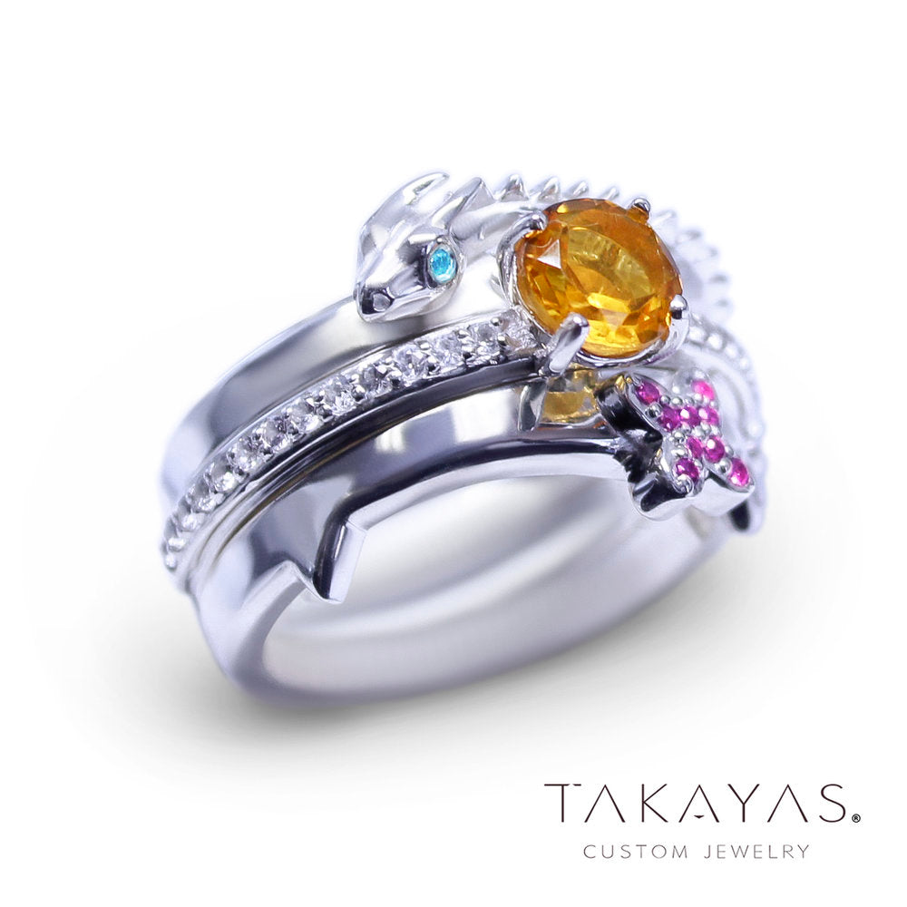 Battletech Ring Battletech, Butterfly, & Dragon Inspired Memorial Ring With Matching J ...