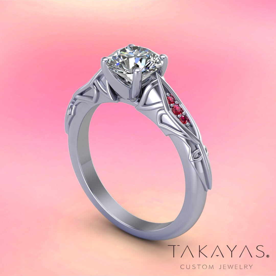 Final Fantasy XIV White Mage Inspired Engagement Ring