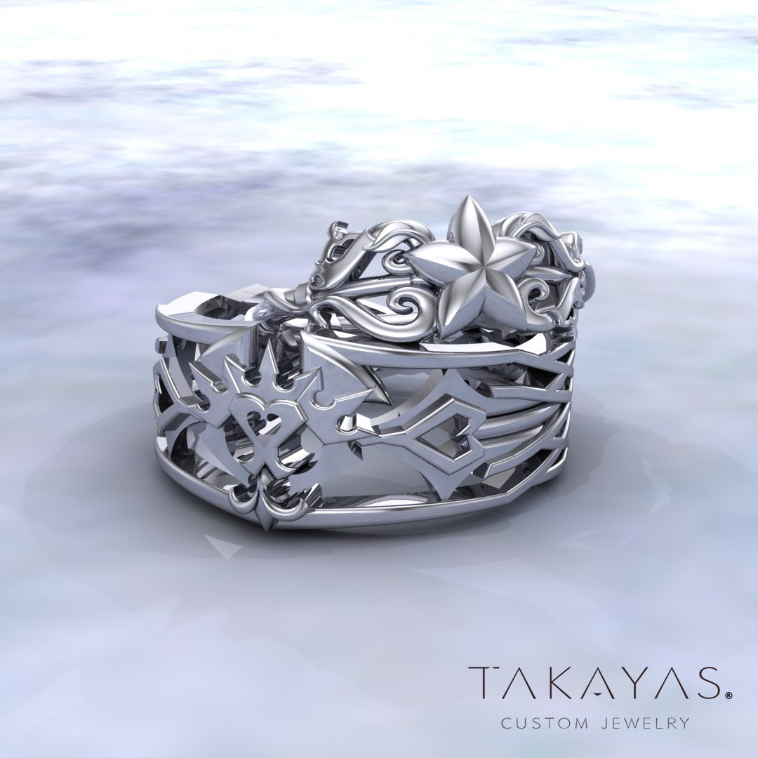 Kingdom Hearts Sora &amp; Kairi Inspired Wedding Bands