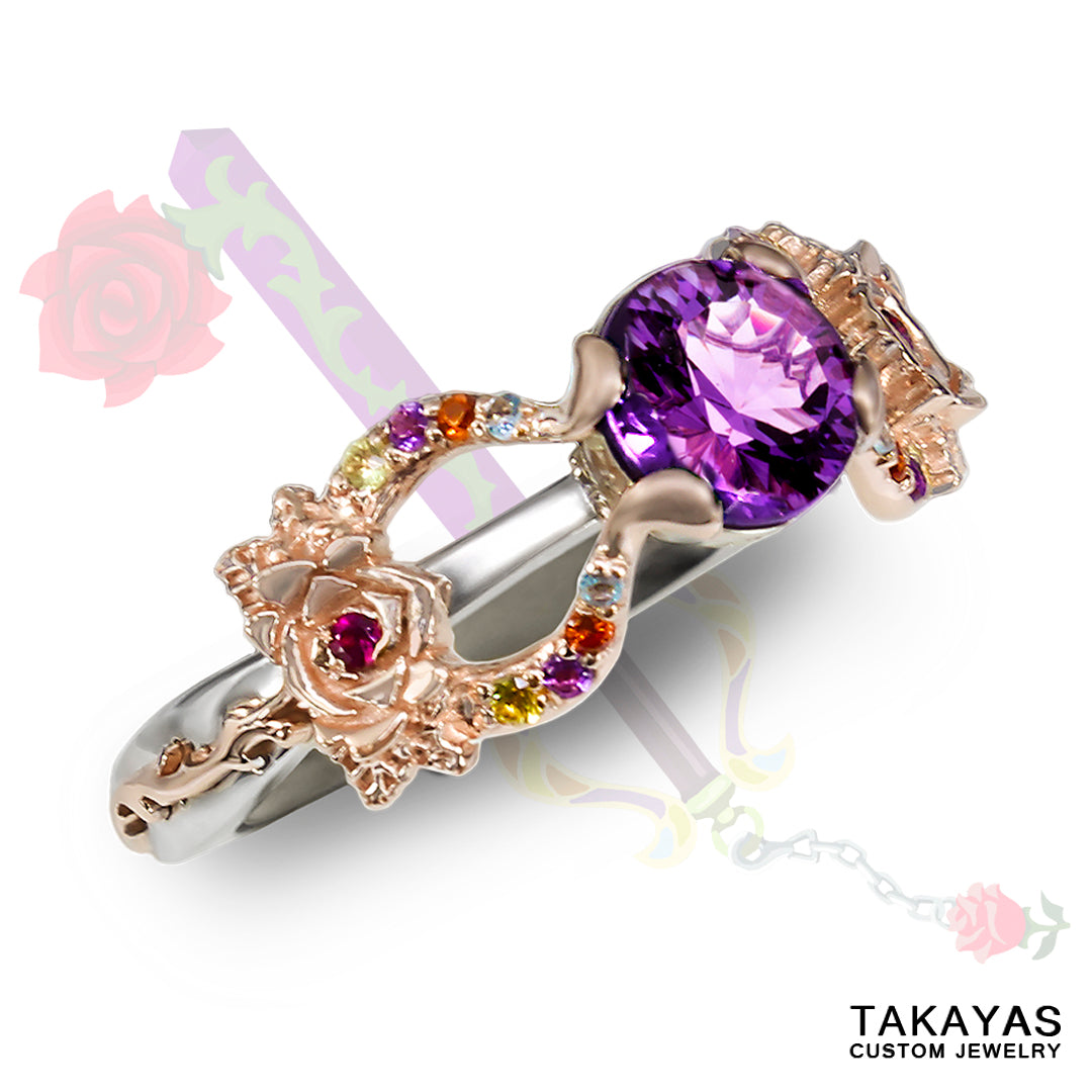Kingdom Hearts Divine Rose Keyblade Inspired Ring