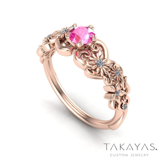 Kingdom Hearts Kairi's Keyblade Flower Inspired Ring