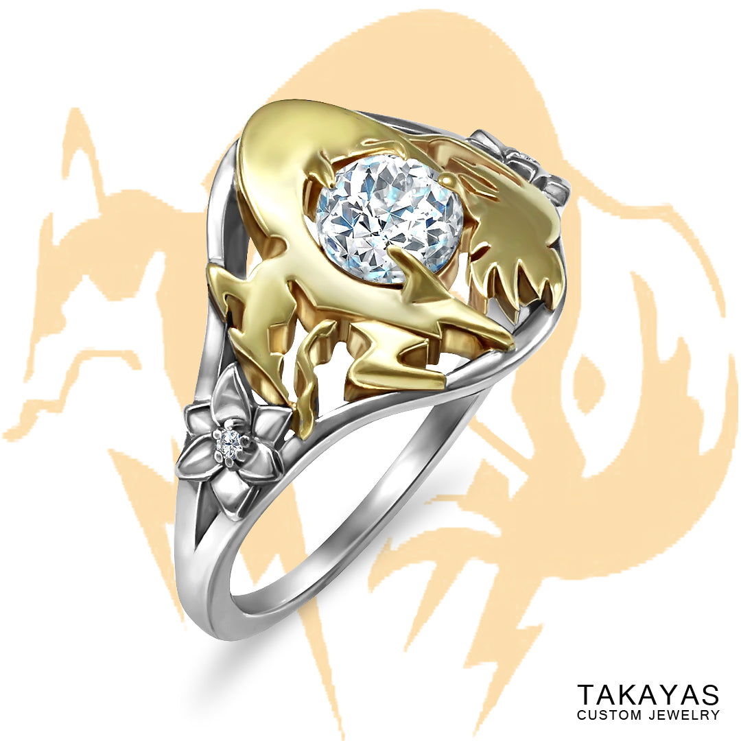 Metal Gear Inspired Engagement Ring: FOX &amp; Lilies