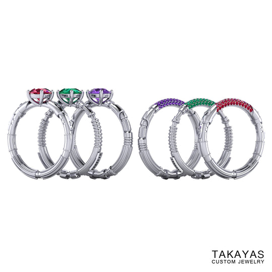 Star Wars Inspired Lightsaber Engagement &amp; Wedding Rings