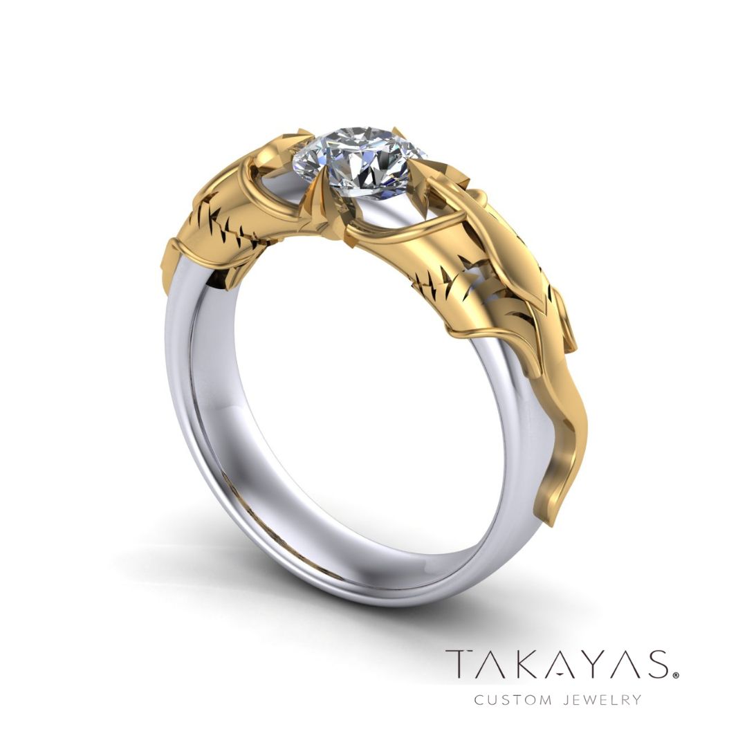 Articuno Pokémon Inspired Wedding Band with Classic Style