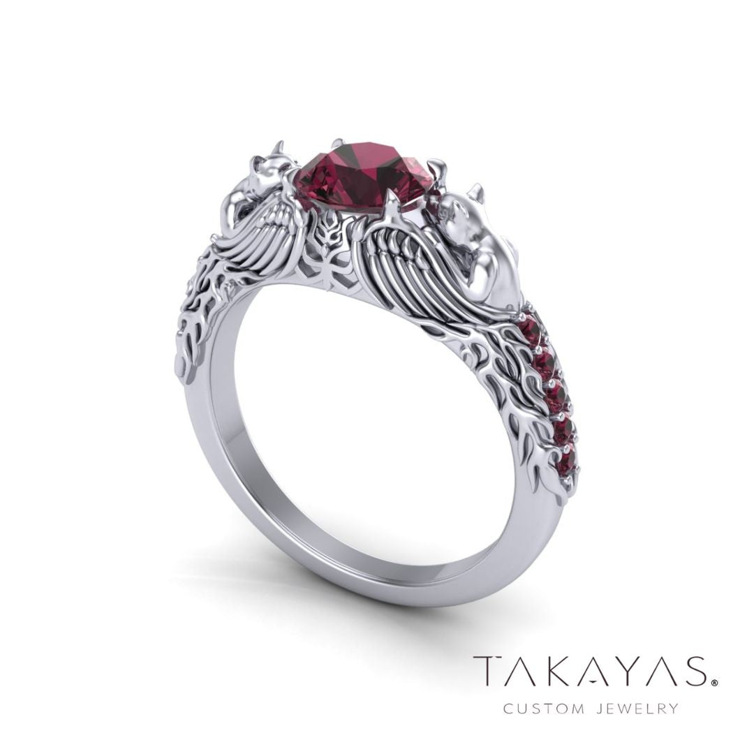 Beya Exentrix Rings Beyblade Dranzer and Furry Friends Inspired Engagement Ring – Beyond By ...