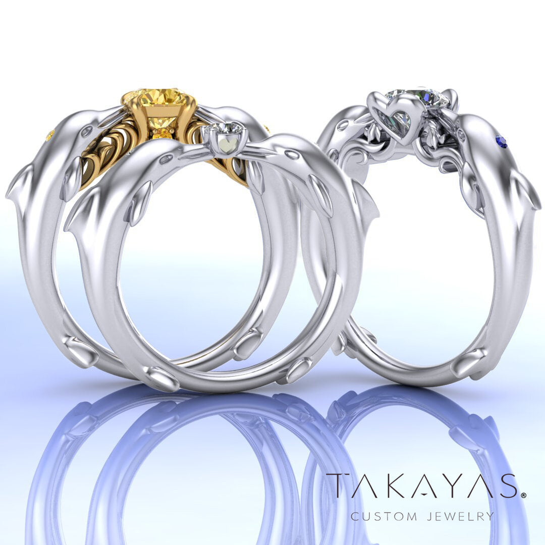 Dolphin Wedding Ring Collection