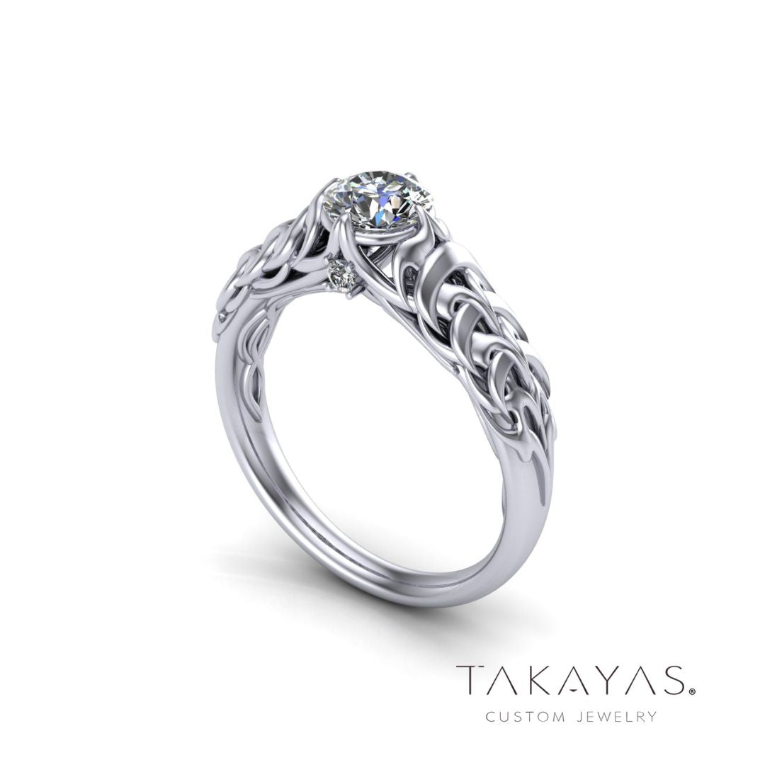 Elvish Moon Engagement Ring