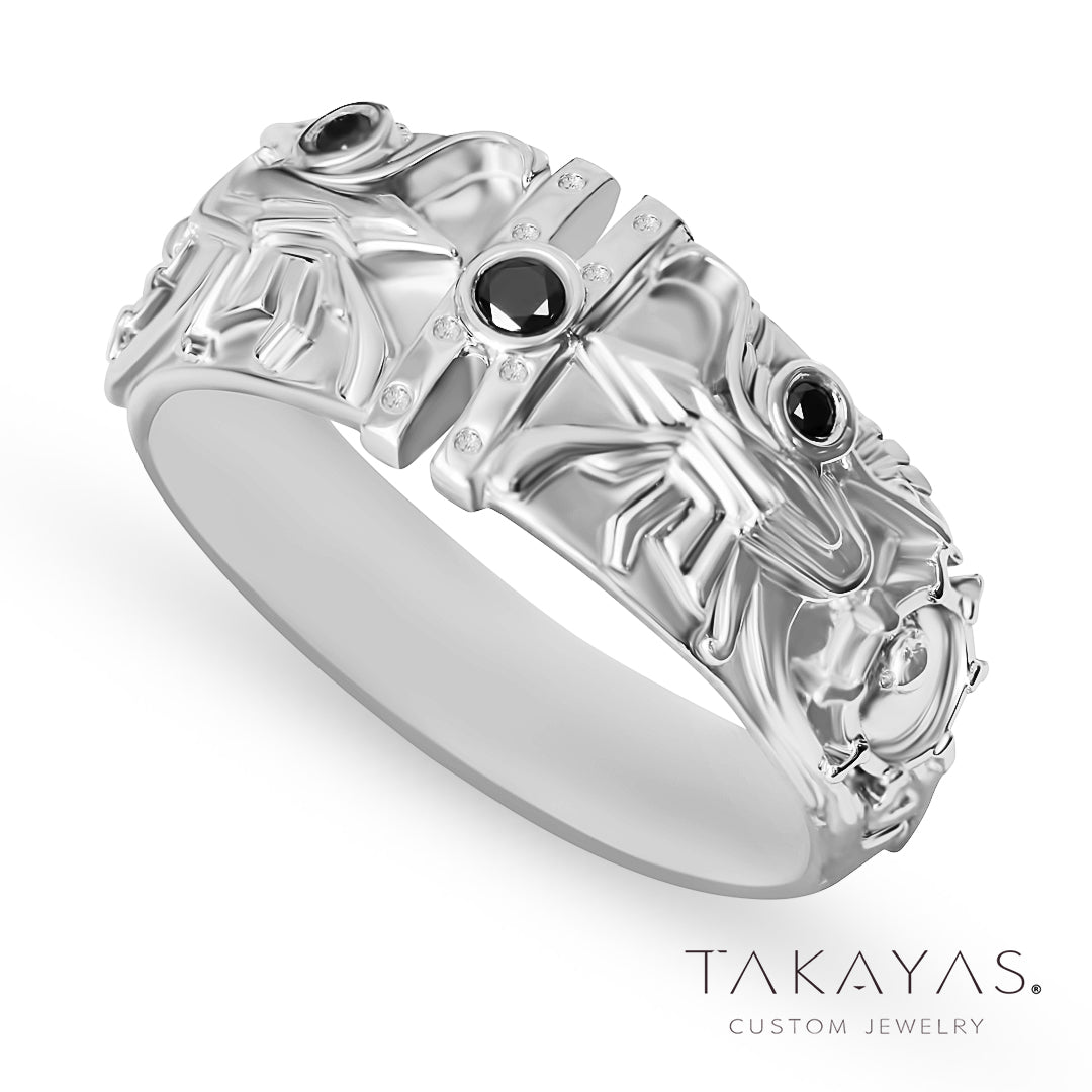 Final Fantasy Blades Inspired Men's Wedding Band