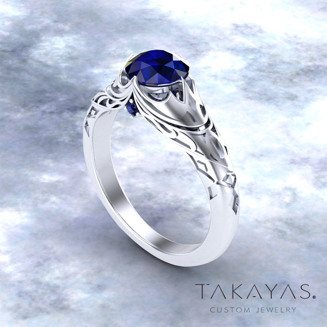 Final Fantasy XIV Astrologian Inspired Engagement Ring