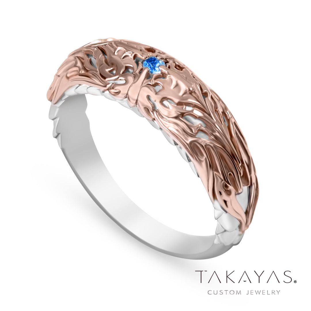 Final Fantasy XIV Dragoon Inspired Men's Wedding Band