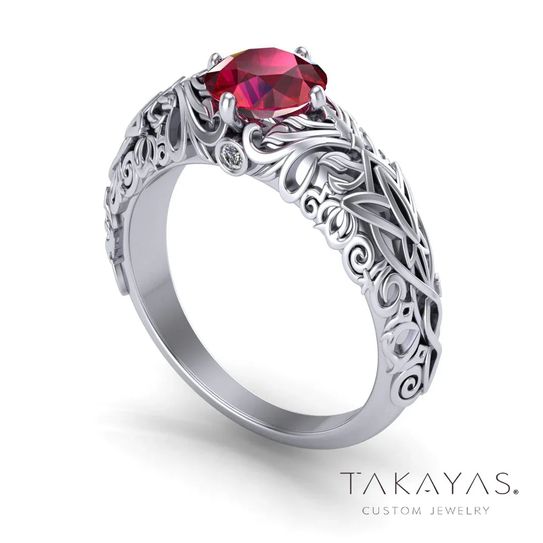 Lord of the Rings Mithril Inspired Engagement Ring