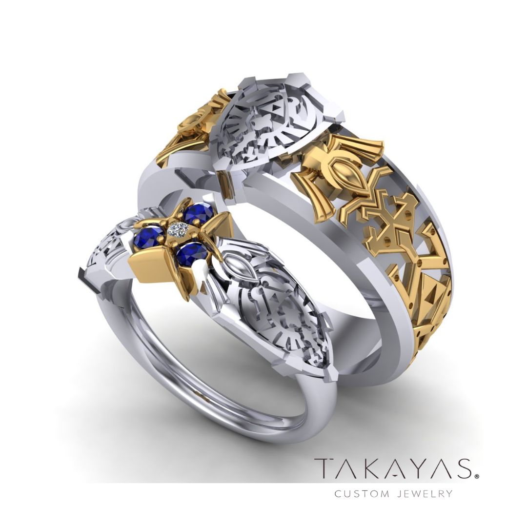 His and Hers The Legend of Zelda Wedding Rings