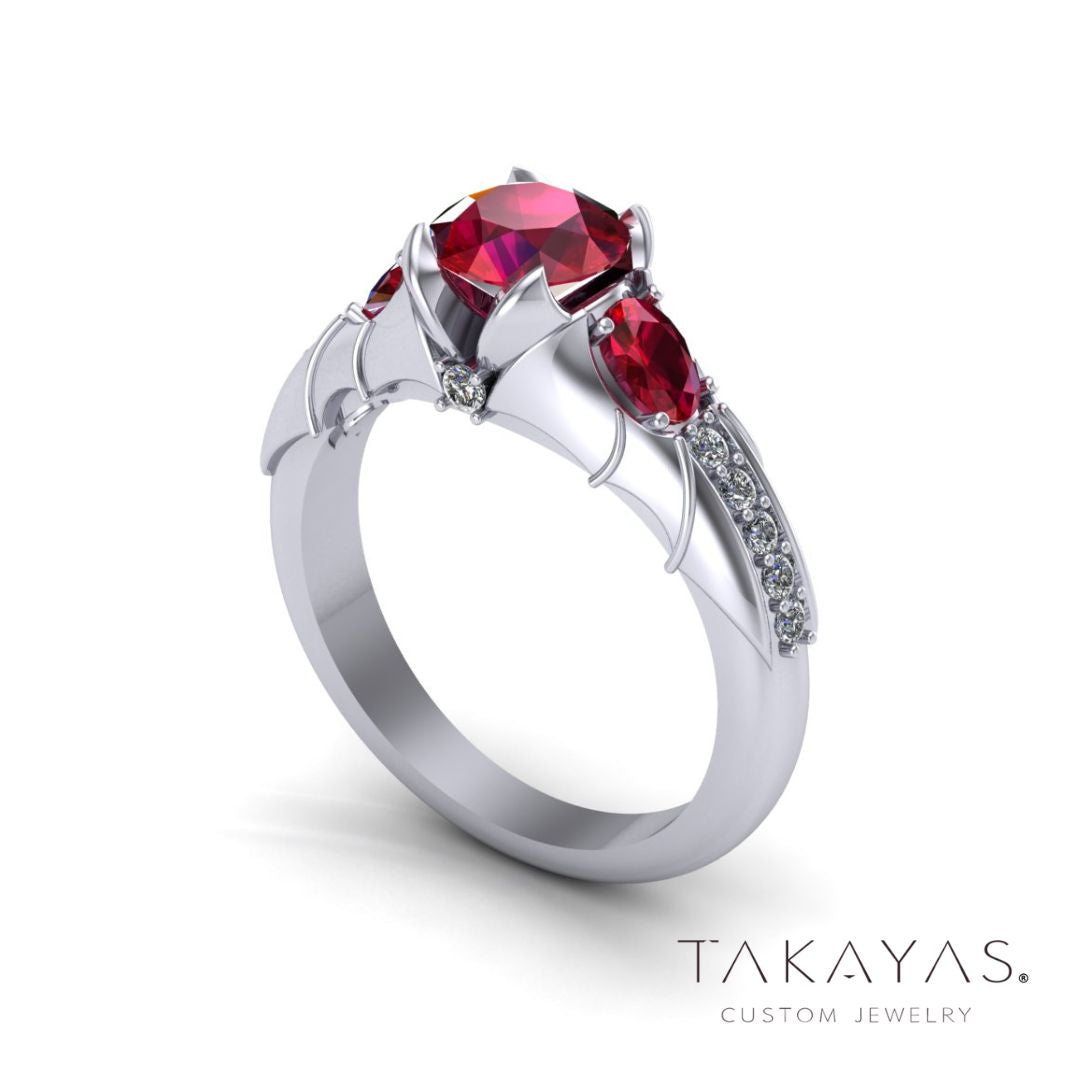 Mischievous Moogle Inspired Engagement Ring – Beyond By Takayas