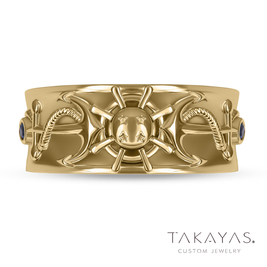 Navy & Dragon Ball Z Inspired Men’s Wedding Band