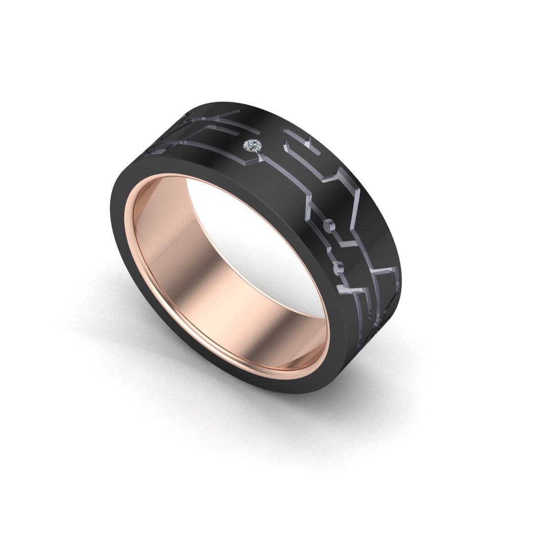 NieR: Automata Black Box Inspired Wedding Band