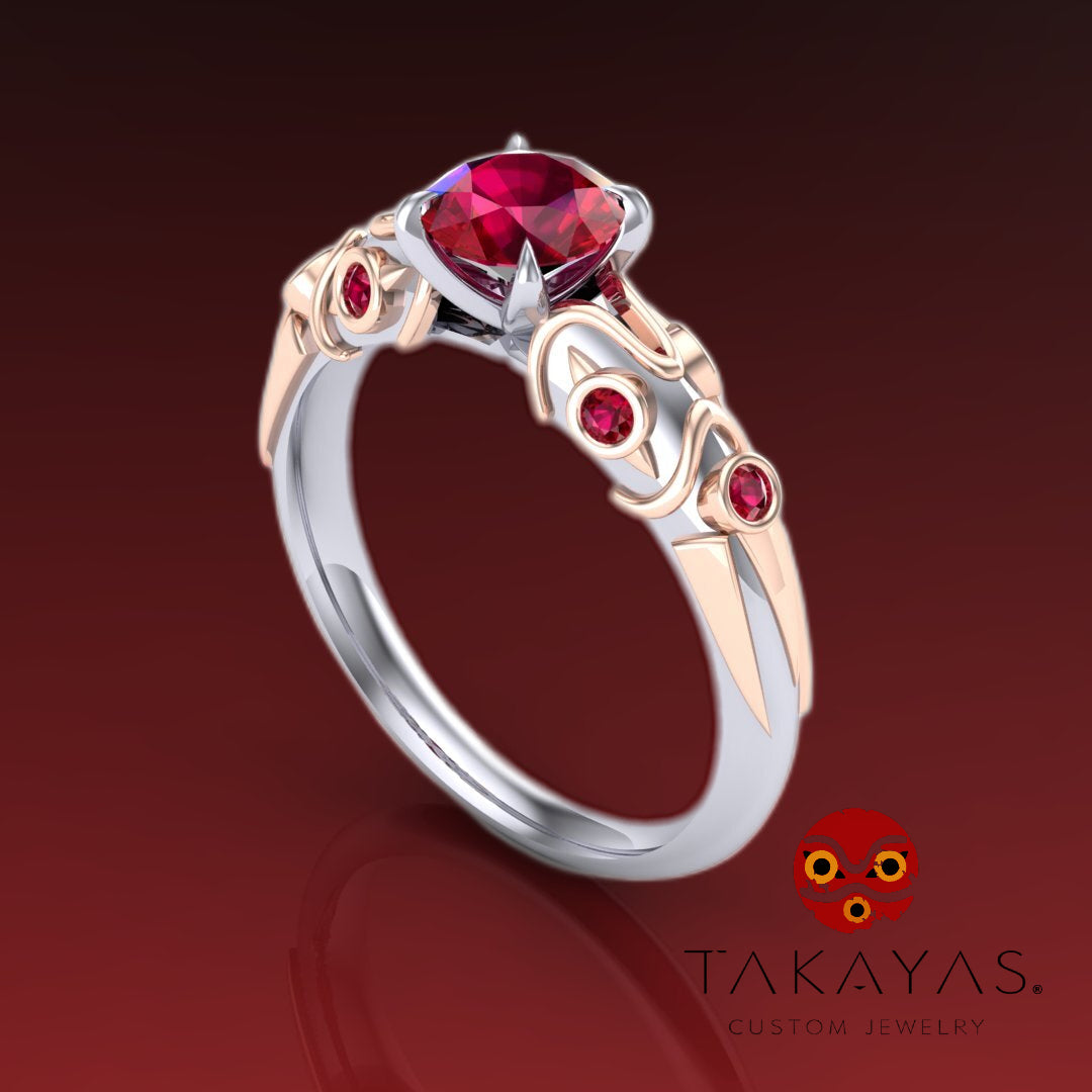 Princess Mononoke San Inspired Anniversary Ring