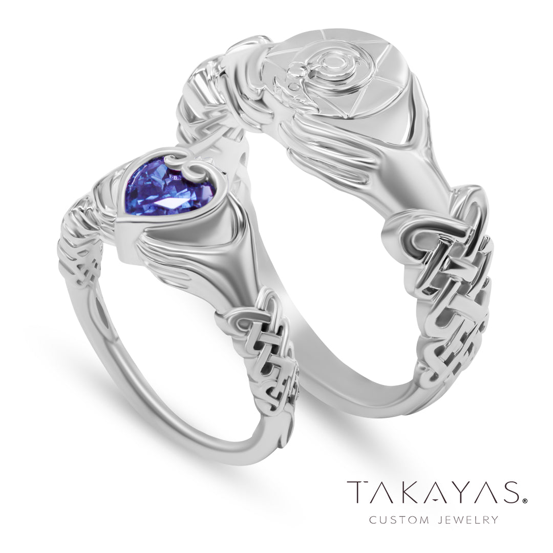 The Dark Crystal & Kingdom Hearts Inspired Claddagh Wedding Rings ...