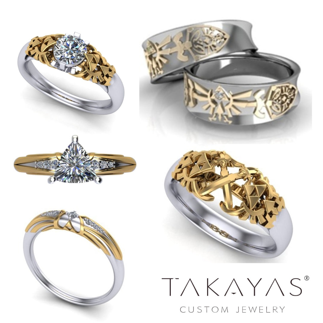 The Legend of Zelda Inspired Wedding Ring Collection – Beyond By Takayas