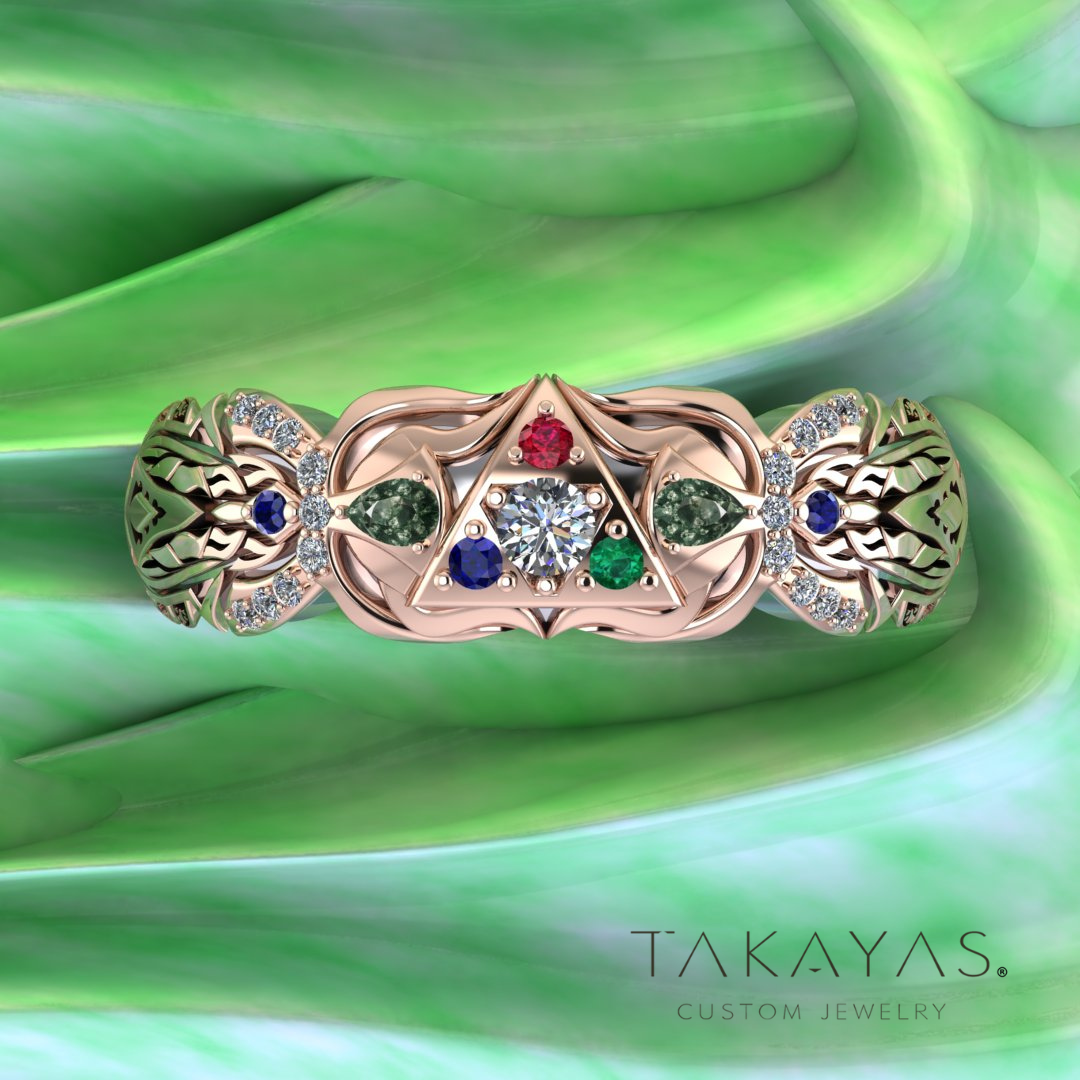 The Legend of Zelda-Inspired Custom Anniversary Ring | Designed by Takayas