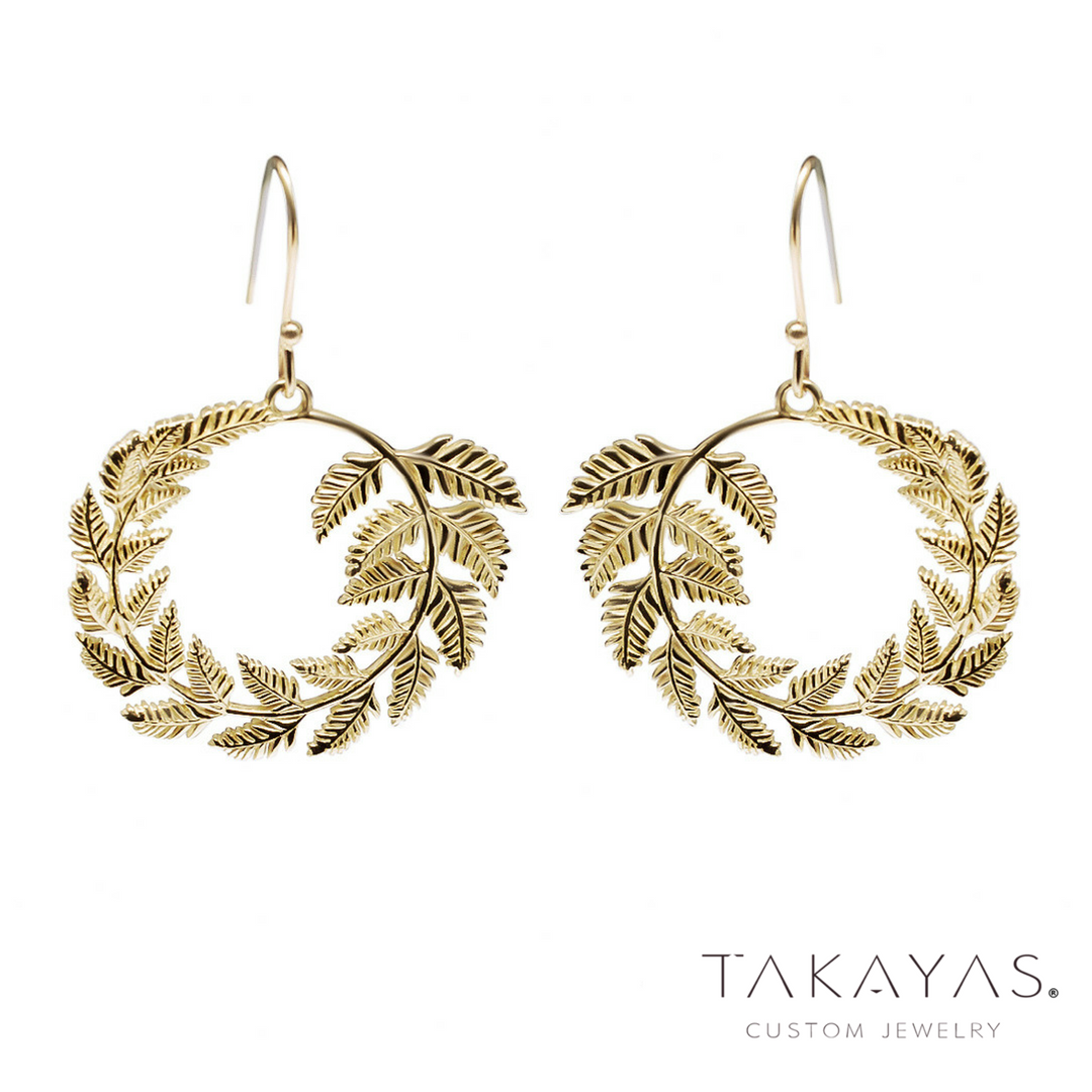 Surprise! Palm Leaf Earrings for Wife