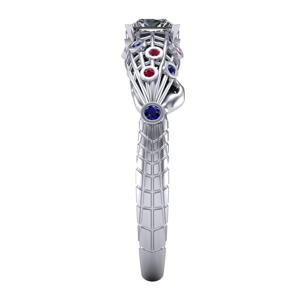 Spider-Man (Spiderman) engagement ring by Takayas CAD rendering side view