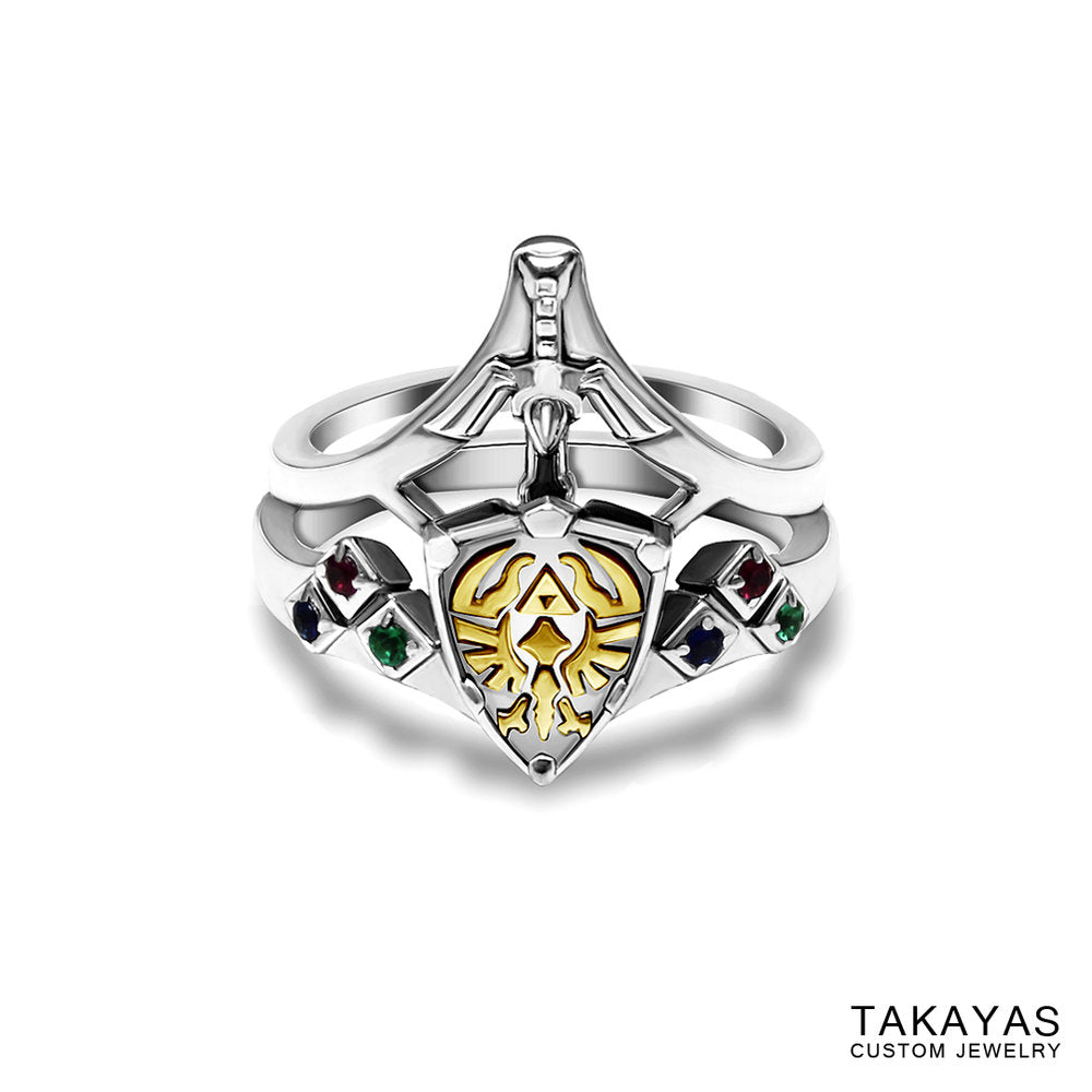 hylian-shield-master-sword-zelda-wedding-ring-set-takayas-custom-jewelry
